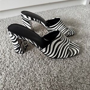 Stylish Black and White Heels